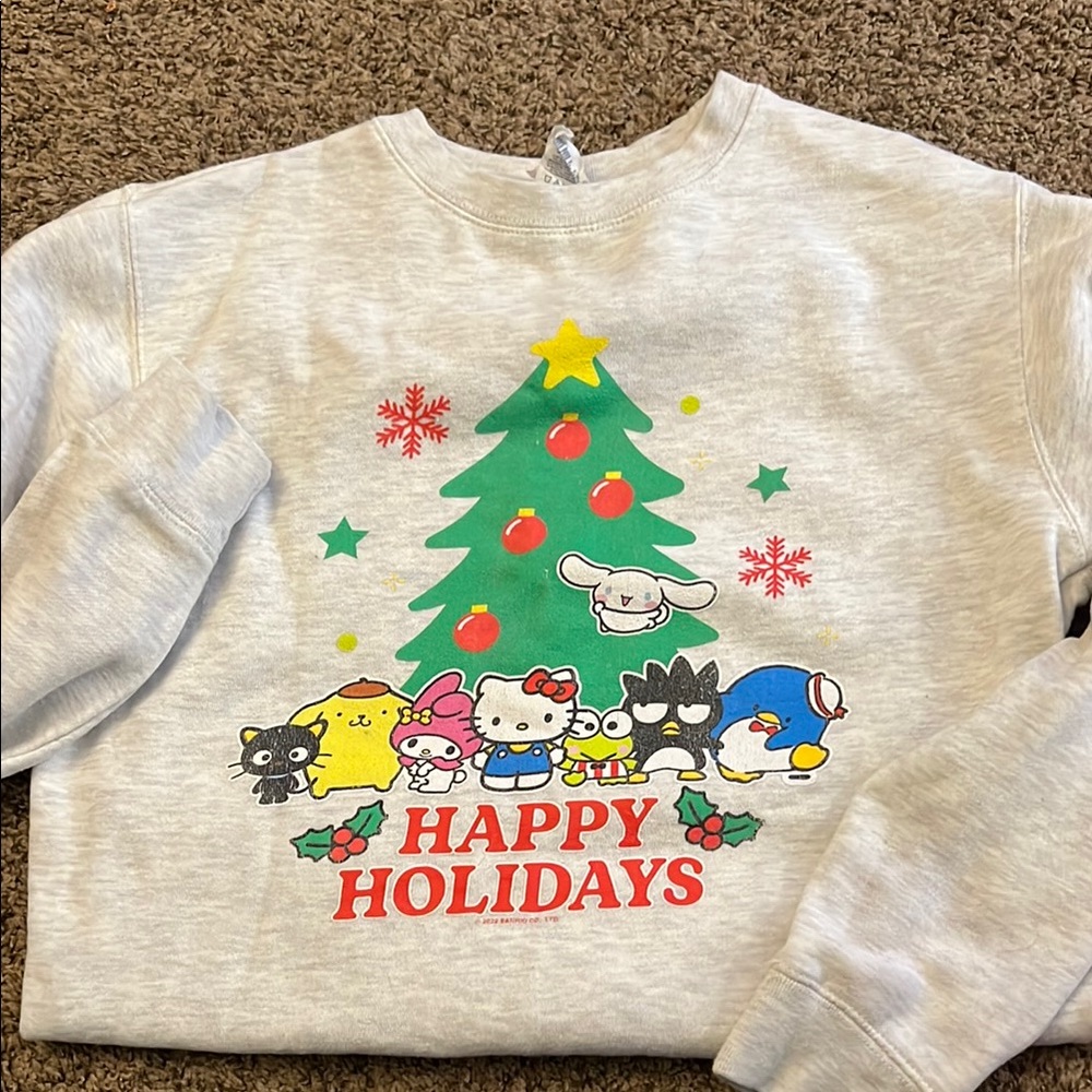 Hello Kitty Gray Holiday Sweatshirt